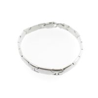 Silver matte link bracelet