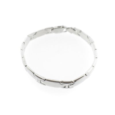 Image 1 of Silver matte link bracelet