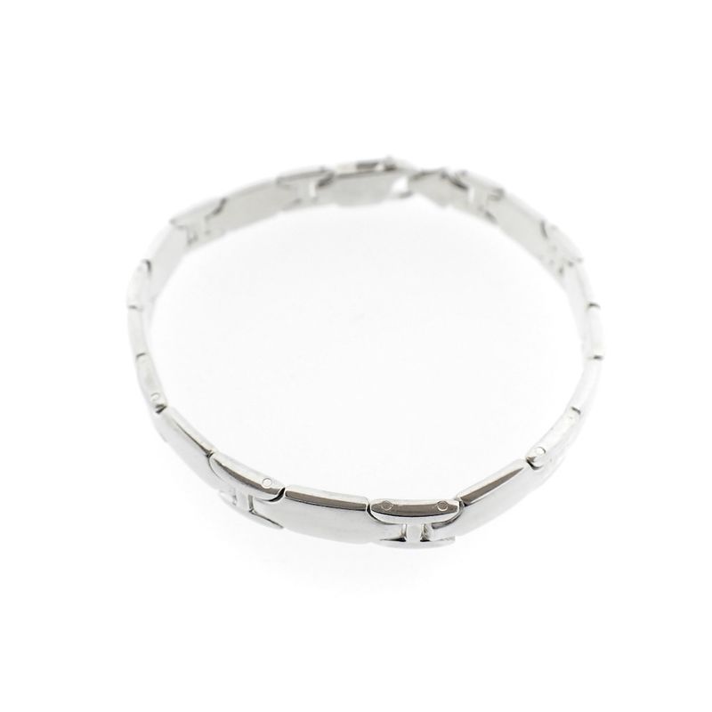 Image 1 of Silver matte link bracelet