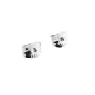 Image 6 of White gold stud earrings with zirconia