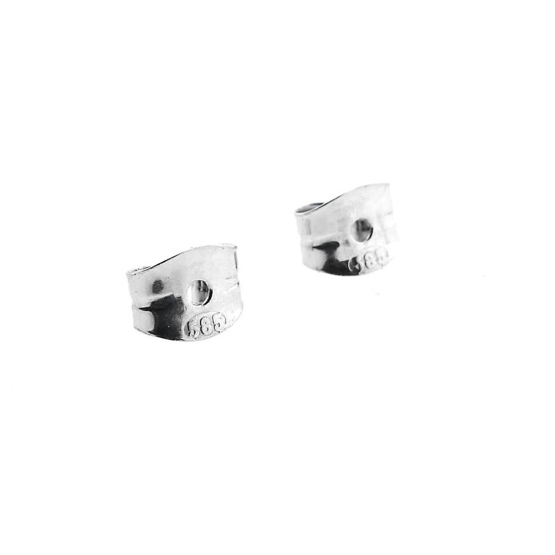 Image 6 of White gold stud earrings with zirconia
