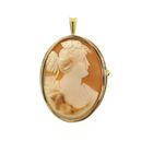 Image 1 of Antique gold brooch/pendant with cameo