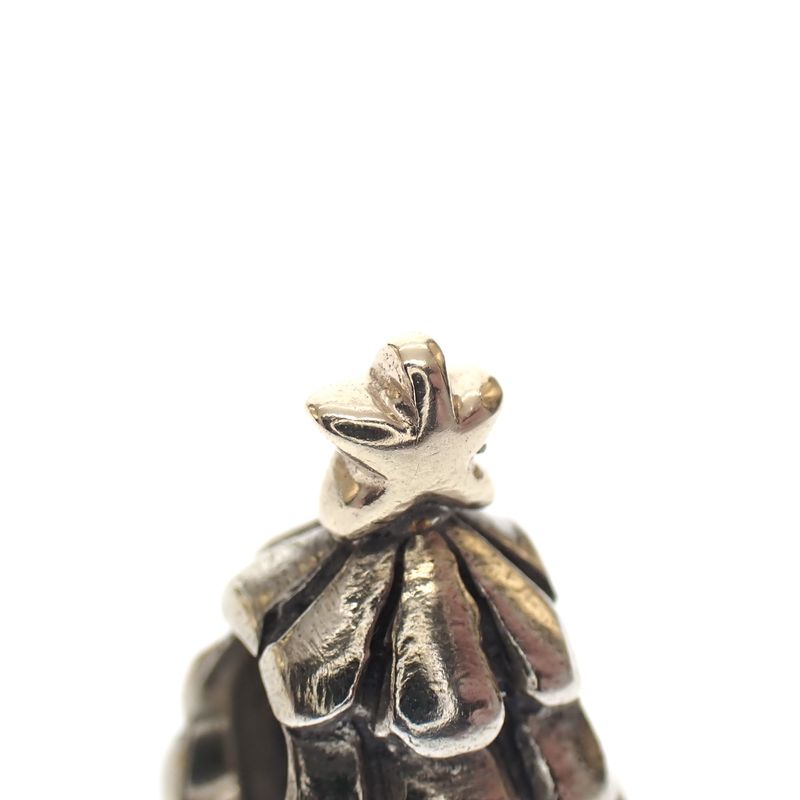 Image 3 of Pandora charm; Silver with gold; Christmas Tree