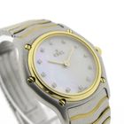 Image 3 of Ebel Wave 'Mother of Pearl'; Gold/steel women's watch with diamonds