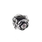 Image 1 of Pandora charm; Silver; Pink Topaz