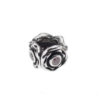 Pandora charm; Silver; Pink Topaz