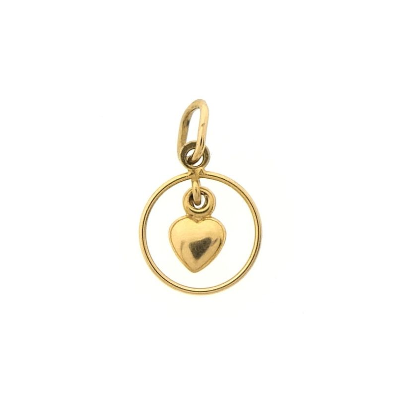 Image 1 of 18 carat gold pendant with heart