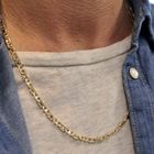 Image 9 of Gold navy link necklace; men | 59.5 cm