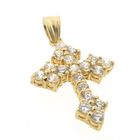 Image 3 of Gold cross pendant with zirconia