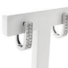 Image 7 of White gold stud earrings with zirconia