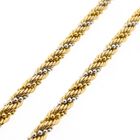 Afbeelding 7 van Bicolor gouden gedraaide schakelketting