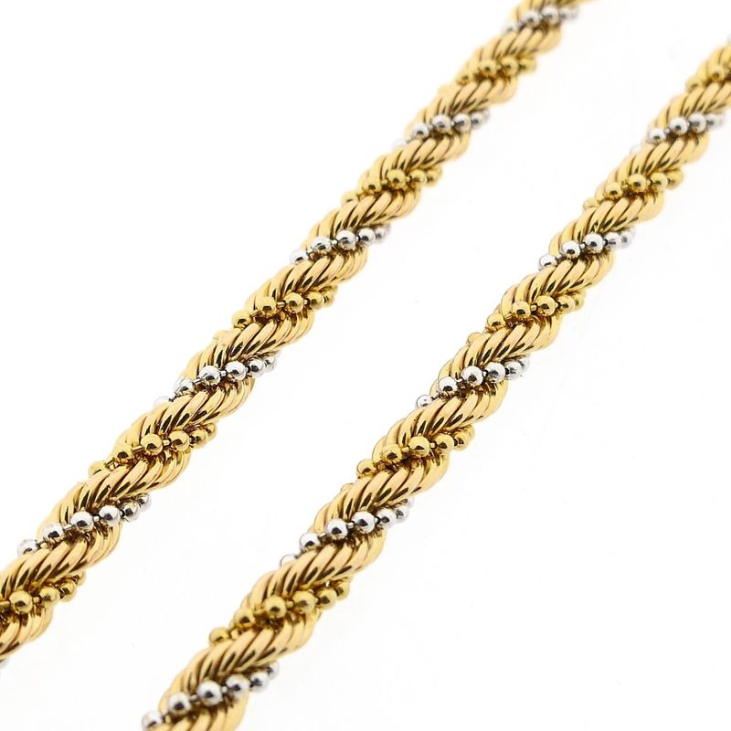 Afbeelding 7 van Bicolor gouden gedraaide schakelketting
