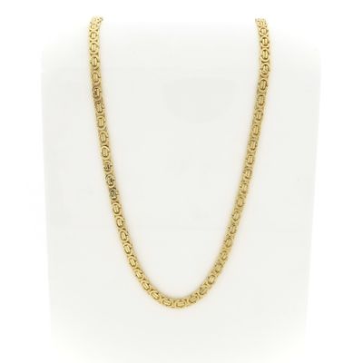 Exclusive long gold flat king chain | 60 cm Image 1 of Exclusive long gold flat king chain | 60 cm