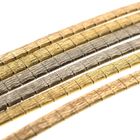 Image 3 of Tricolor Gold Omega Link Necklace