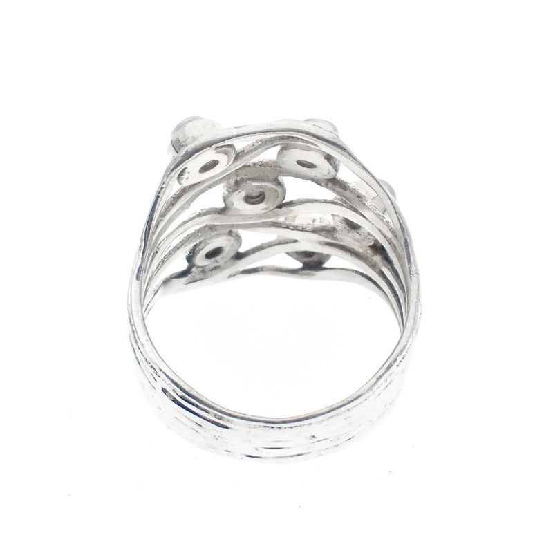 Image 9 of Silver ring with moonstones