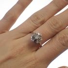 Image 10 of White gold entourage ring with diamond | 0.26 ct.