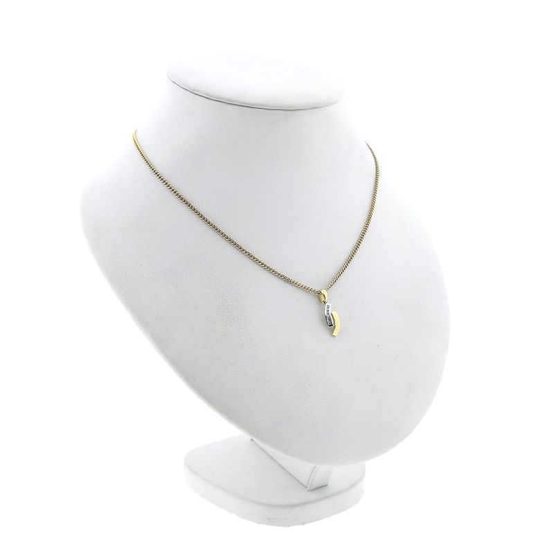 Image 5 of Zinzi Bicolor Gold Pendant; Diamond 0.03 ct.; 14 Karat
