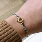 Image 9 of Two-tone gourmet link bracelet | 17 cm