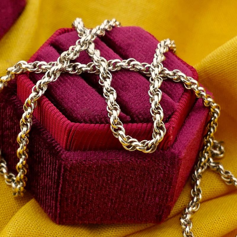 Image 2 of Silver Twisted Link Chain