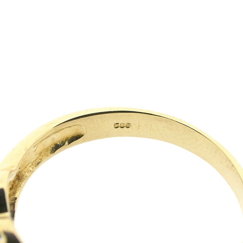 Image 8 of Gold ring with diamonds; 0.04 ct.