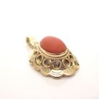 Image 3 of Gold pendant with blood coral | Vintage/antique