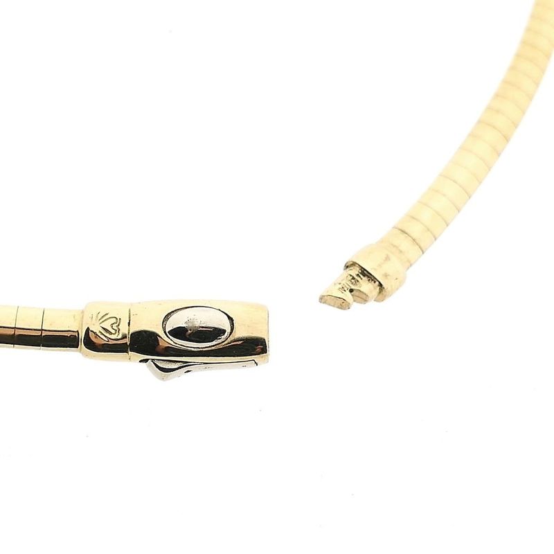 Image 5 of Bicolor gold omega link necklace; Dancangelo