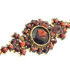 Image 2 of Vintage gold brooch with garnet stones