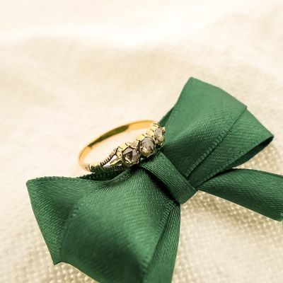 Image 2 of 18K rose gold ring set with a rose-cut diamond | Approx. 0.15 ct.