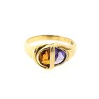 Image 3 of 8 carat ring with synthetic amethyst and citrine