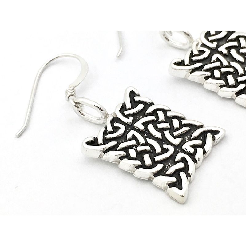 Image 2 of Silver earrings with a fantasy picture