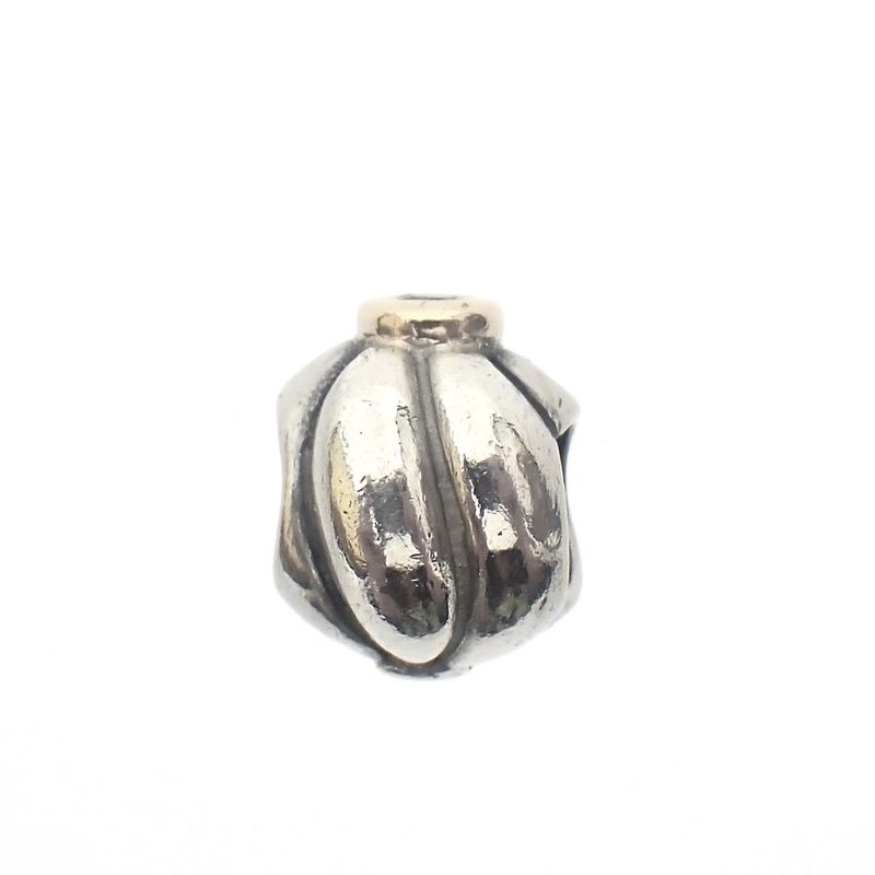 Image 4 of Pandora charm; Silver with gold; Stone Charm