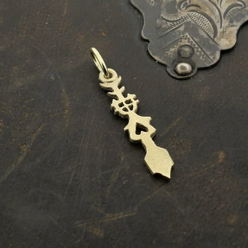 Image 10 of Golden abstract pendant