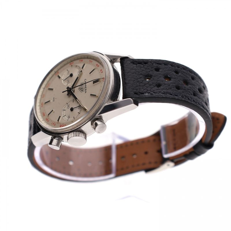 Image 6 of Heuer Carrera 'Red Tachymeter' 3647t; Vintage Watch