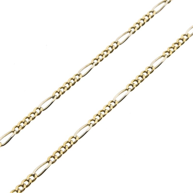 Image 6 of Two-tone gold Figaro link chain | 51.5 cm