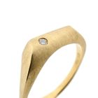 Image 3 of Gold ring with diamond; 0.02 ct.
