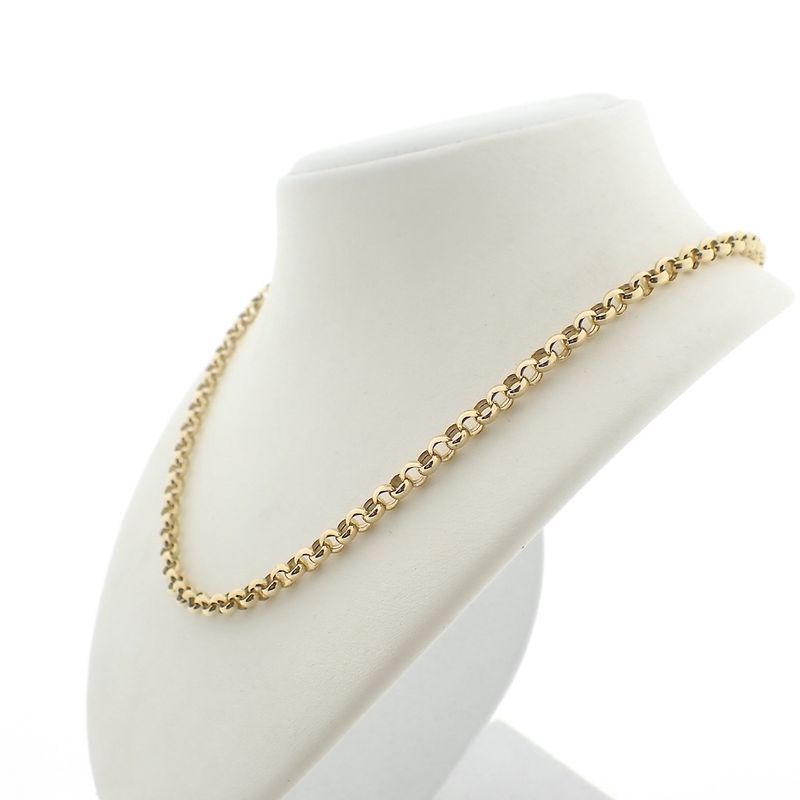 Image 3 of Gold jasseron link chain | 45 cm