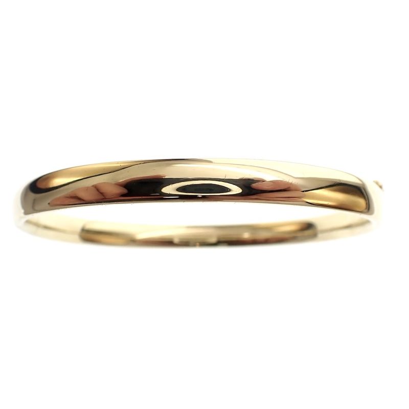 Image 2 of Gold smooth slave bracelet | Ø 63 mm