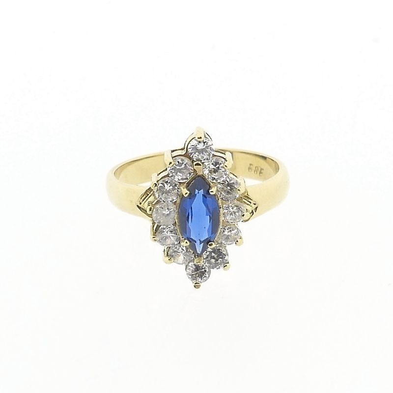 Image 3 of Gold cocktail ring with zirconia