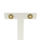 Image 1 of Antique/vintage gold flower stud earrings | Filigree technique