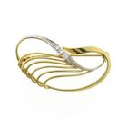 Image 1 of Two-tone gold brooch with zirconia.