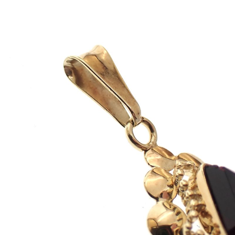 Image 5 of Vintage gold pendant with garnet