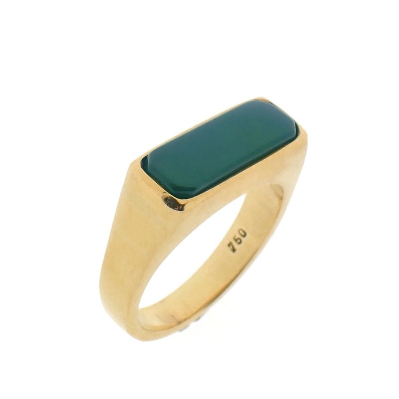 Image 1 of Gold ring with jade