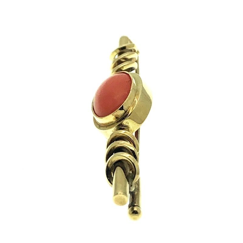 Image 4 of Antique gold brooch with blood coral