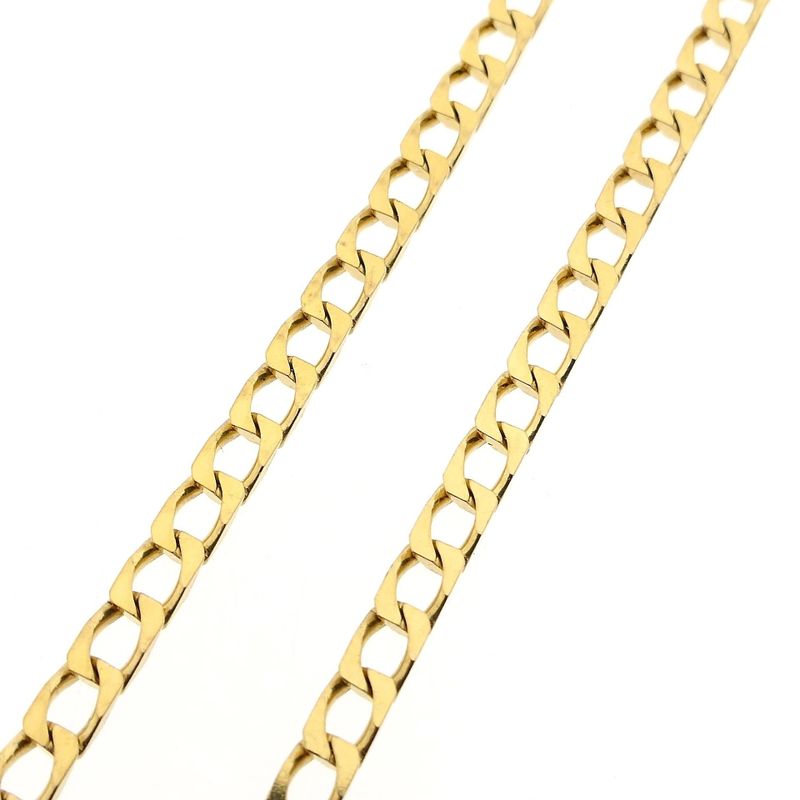Afbeelding 6 van 9 karaat platte/wijde gourmetschakel ketting