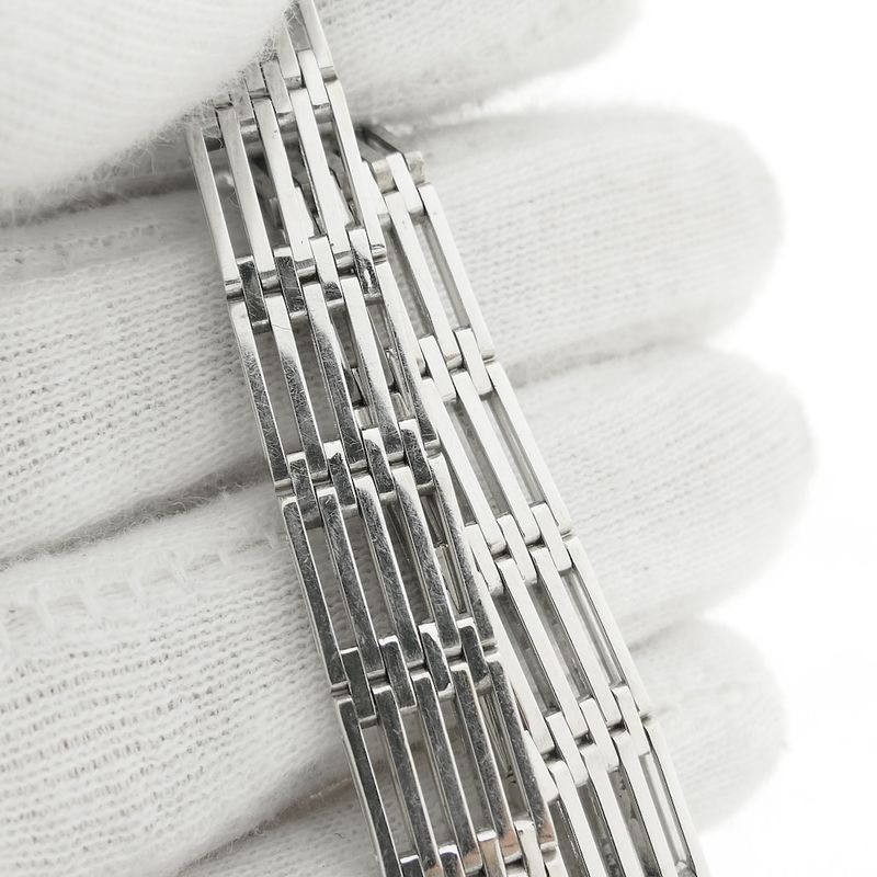 Image 5 of White gold tank link bracelet