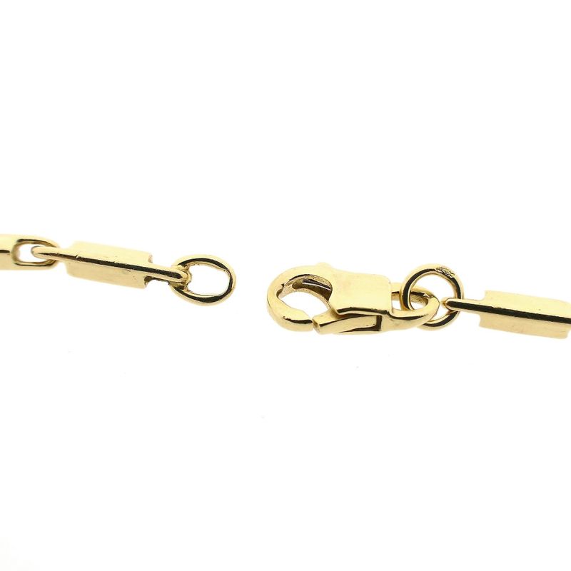Afbeelding 3 van Gouden schakelketting met staafjes | 42 cm