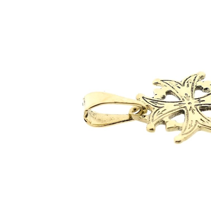 Image 5 of Gold pendant of a Huguenot cross