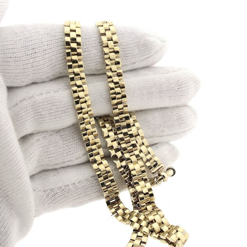 Image 6 of Gold panther link necklace