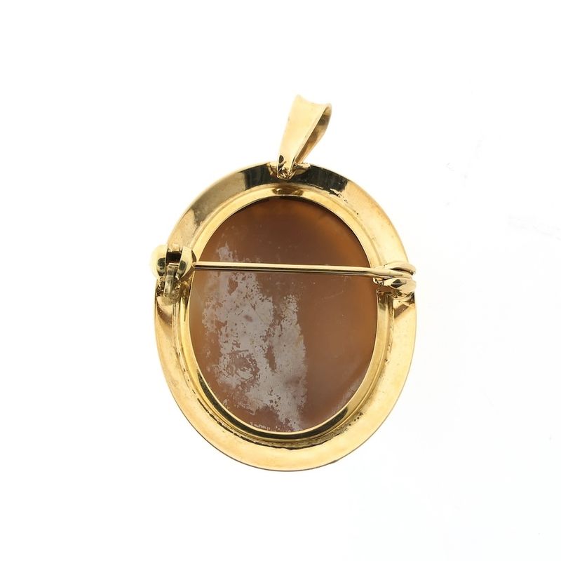 Image 4 of Antique gold brooch/pendant with cameo
