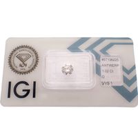 1.02 ct. Brilliant cut diamond D VVS 1 + IGI Certificate